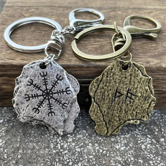 Helm of Awe Stone Keychain