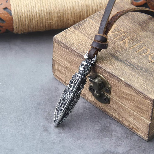 Engraved Spearhead Pendant